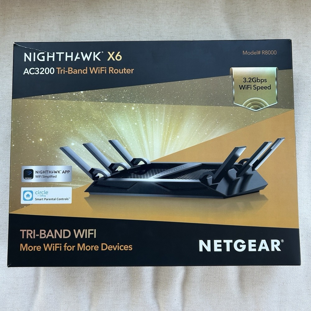 NETGEAR Nighthawk X6 AC3200 Tri-Band Gigabit Wi-Fi Router‎ - Black